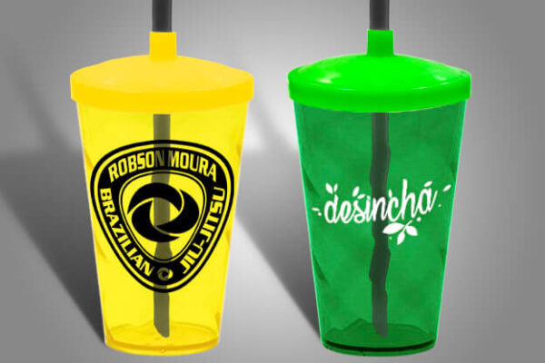 Copo Acrilico Canudo e Tampa Twister 480ml e 730ml Sacrilico