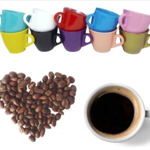 Xícara de Café 85ml Ceramica Colorida Lisa Sxicara