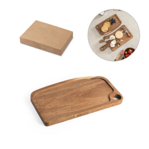 Conjunto Tábua de Queijos e Frios Madeira de Acácia 3 Peças Sg98245