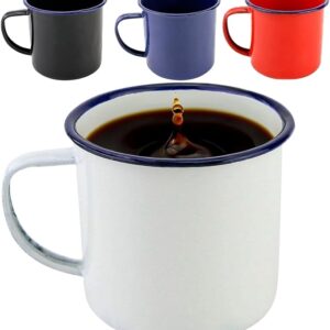 Xicara de Café 80ml Esmaltada Retrô Branca e Colorida Sxicara