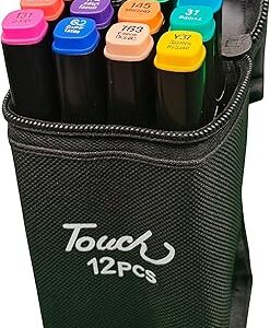 Kit de Canetas Marcadoras Permanente Ponta Dupla 24/36/48/60/80/100/120/168 Cores S92380