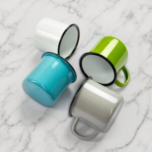 Caneca de Café Esmaltada Inox 370ml Sa09530