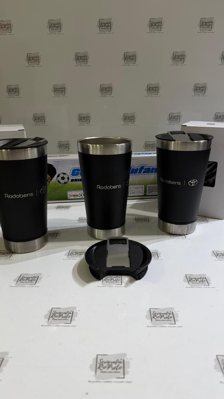 Copo Térmico 500ml Parede Dupla Mod Similar com Tampa e Abridor de Garrafa Aço Inox SL54681 Sa54681 - Imagem 2