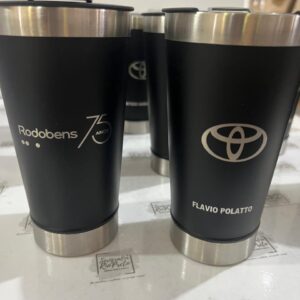 Copo Térmico 500ml com Tampa e Abridor de Garrafa Aço Inox SL54681 Sa54681