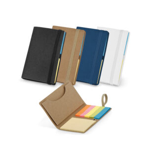 Bloco Anotações Post-it e Porta Cartões Kraft com Elástico Sg53739