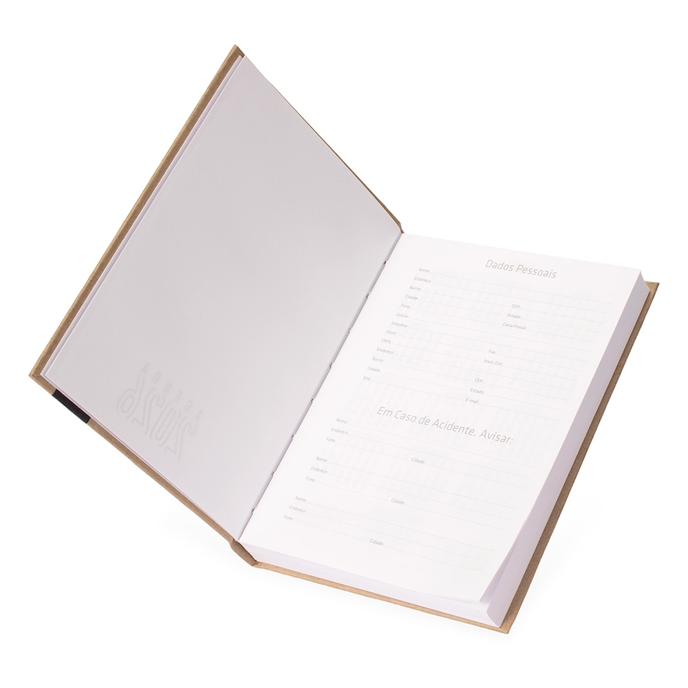 Agenda Diária 2027 Tam A5 e B6 Kraft Sg71151 Sp71151 - Imagem 3