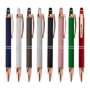 Caneta Metal Ponteira Touch Clique Detalhes Texturizados Sa02050