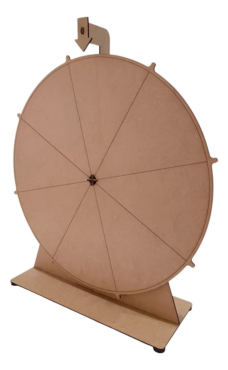 Roleta de Premios 50x45cm da Sorte para Mesa e Balcão em MDF Sroleta