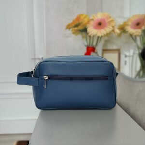 Nécessaire Couro Sintético Bolso Frontal Impermeável Tam 24x15x11cm S91091