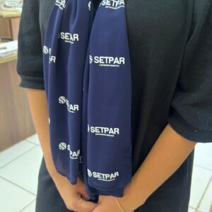 Lenço Echarpe em Musseline de Seda Personalizado Secharpe