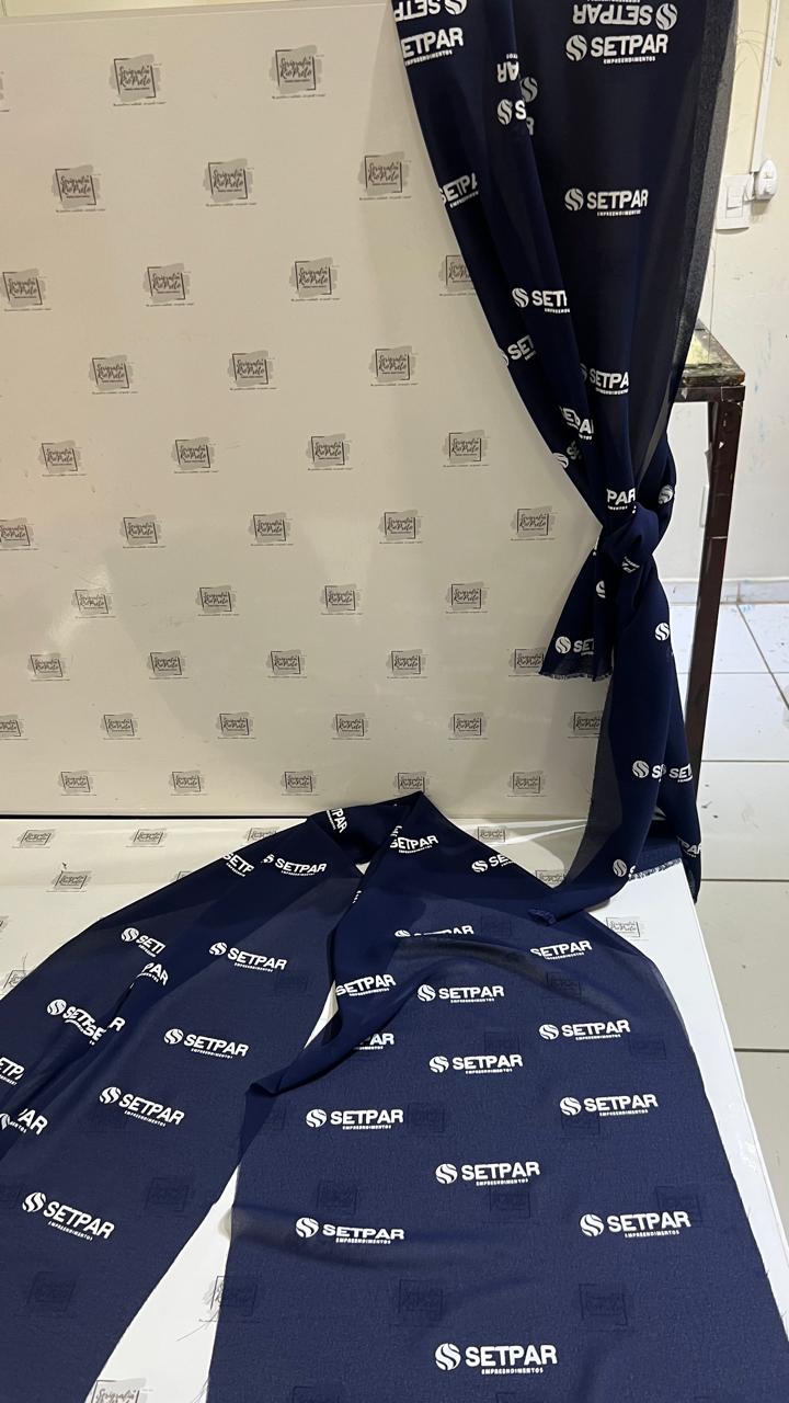 Lenço Echarpe Musseline de Seda e Bandana Personalizados Secharpe - Imagem 23