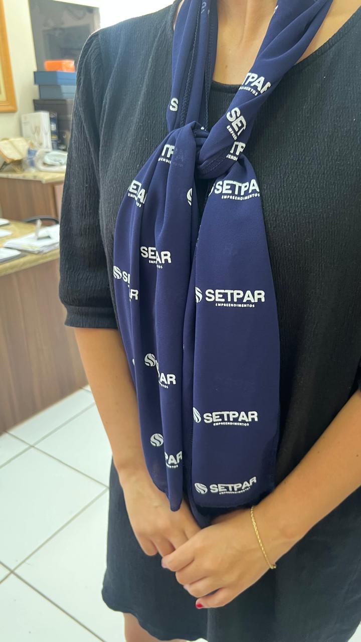 Lenço Echarpe Musseline de Seda e Bandana Personalizados Secharpe - Imagem 2