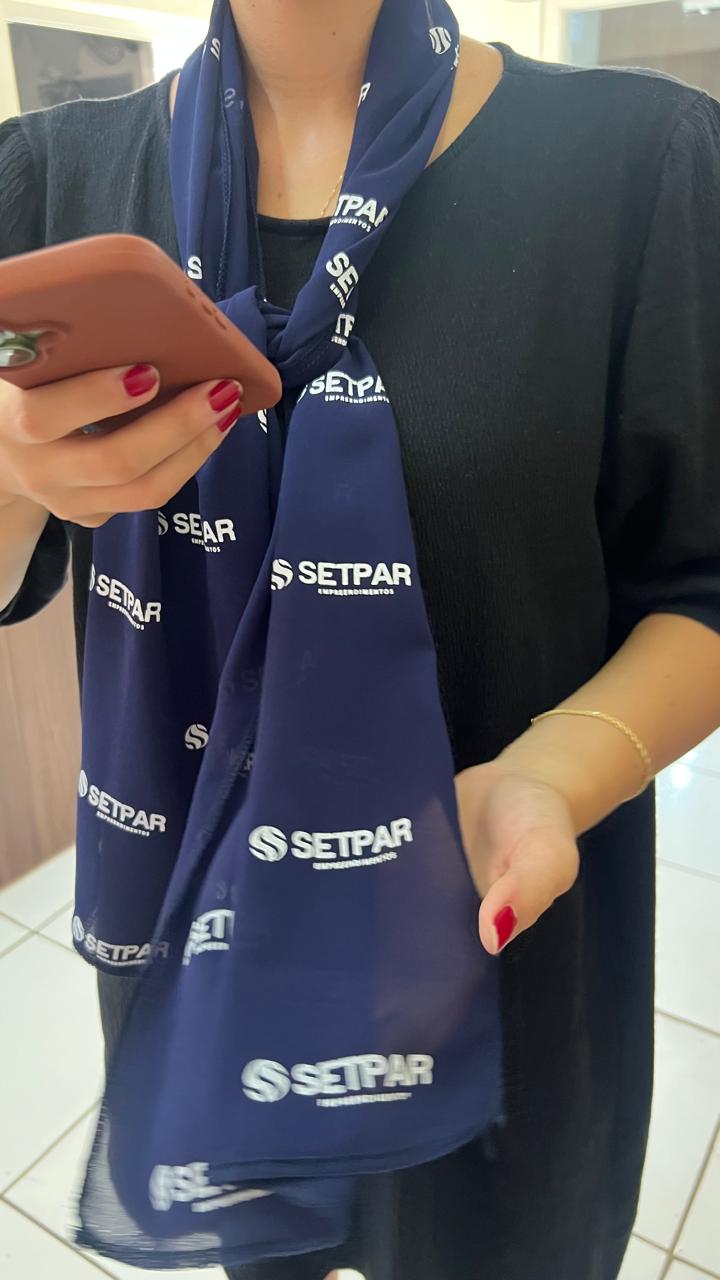 Lenço Echarpe Musseline de Seda e Bandana Personalizados Secharpe