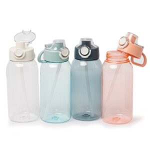 Garrafa Squeeze 1 Litro Plástico com Canudo S71981