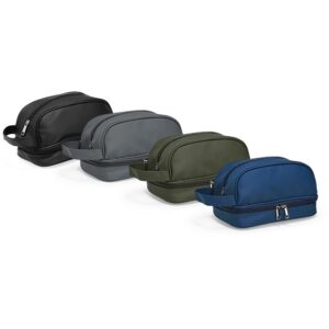 Nécessaire Couro Sintético Bolsos e Ziper Duplo Tam 17x13x14cm S12091