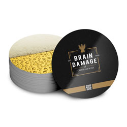 Porta Copo Bolacha de Chopp Papel Cartão 8.8x8.5cm Redondo e Quadrado Sportacopo