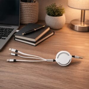 Carregador de Celular USB Cabo Retrátil 3 em 1 S37091