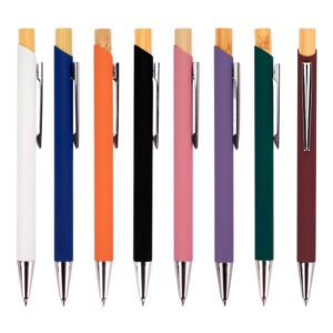 Caneta Metal e Bambu Aciona por Clique S07180