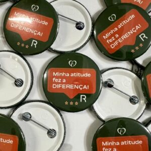 Boton Metal Modelo Americano com Alfinete Tam 3.5cm Sboton