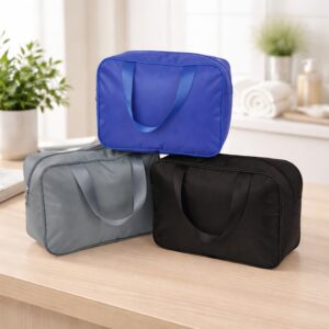 Nécessaire Poliéster Forro PVC Impermeável Tam 25x18x9cm S76091