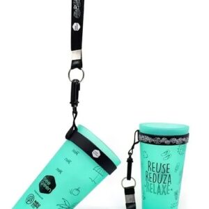 Cordão com Borracha para Copo Eco Label em Poliéster Acetinado Personalização Digital Scordaocopo