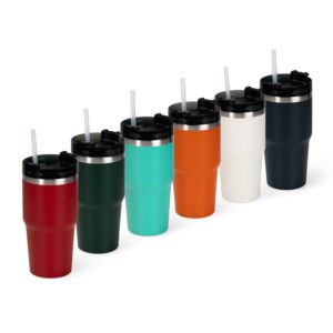 Copo Térmico 600ml Tamap Bucks e Canudo Inox Parede Dupla S69190
