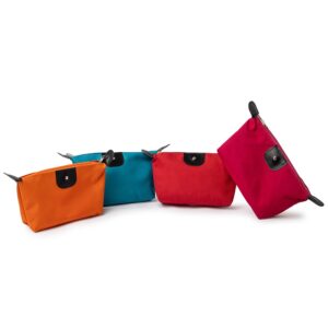 Nécessaire Nylon Oxford Impermeável Detalhes em Couro Sintético Tam 18x11cm Sn05151