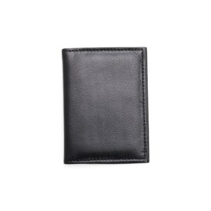 Carteira Porta-cartão em Couro com 3 Divisórias para Cartões e Documentos e Bolso Tam 11x8x0,7cm S17351