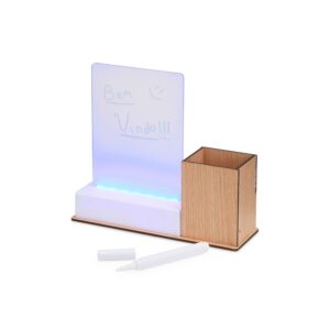 Quadro de Mensagens USB LED com Porta-caneta Escritório S13981
