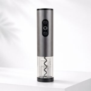 Saca-Rolhas Elétrico e Pilha ABS Alumínio Inox e Policarbonato Cortador de Lacre e Botoes Emborrachados S18290