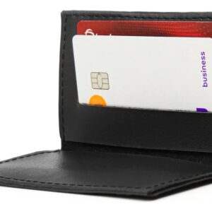 Carteira Porta Cartão e Cédulas Couro Sintético 6 Divisórias Uso Horizontal e Vertical Tam 10.5x8x1.5cm Sportacartao