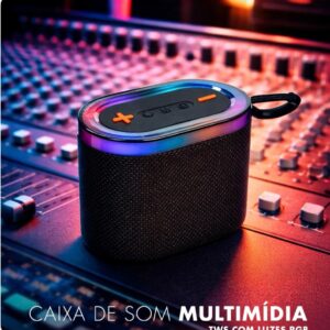 Caixa de Som USB Multimídia TWS com Luzes RGB S58290