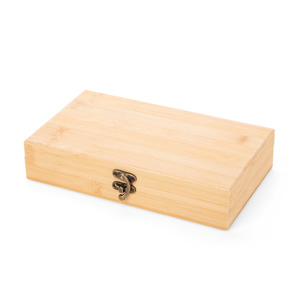 Kit Executivo Acessórios Vinho 5 Peças em Inox e Madeira de Bambu S13191 - Imagem 3