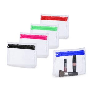 Nécessaire Transparente PVC e Zíper Colorido Tam 18x15x5cm S23451
