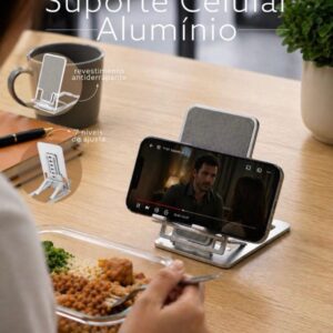 Suporte Celular Alumínio 7 Níveis de Ajuste Antiderrapante S47290