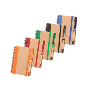 Caderno Anotações B6 Wire-O 70F Pautadas com Caneta Eco S63191
