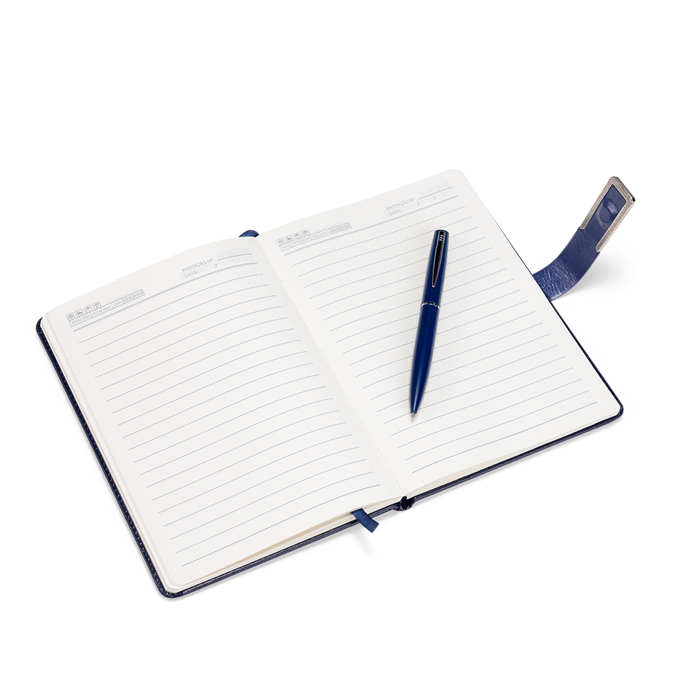 Conjunto Executivo Premium Caderno A5 Couro Sintético Fecho Magnético Caneta Metal e Estojo p-Presente S44191 - Imagem 6