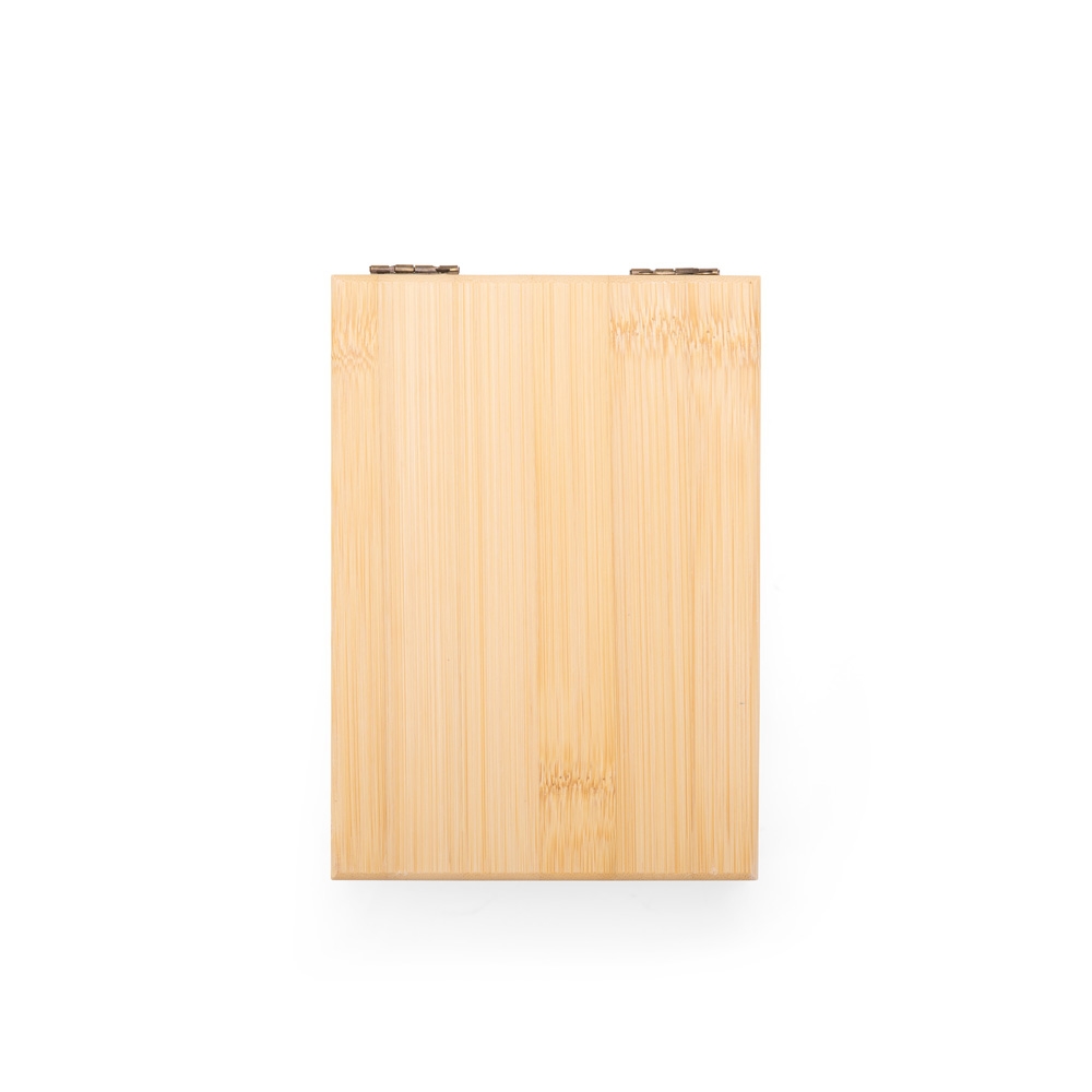 Kit para Vinho 2 Peças Saca Rolhas e Tampa de Bico Inox e Madeira de Bambu e Estojo Presente S32191 - Imagem 5