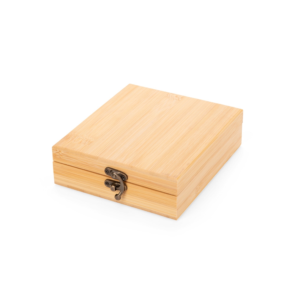 Kit para Vinho 4 Peças com Saca Rolha Inox e Madeira de Bambu Estojo S62191 - Imagem 4