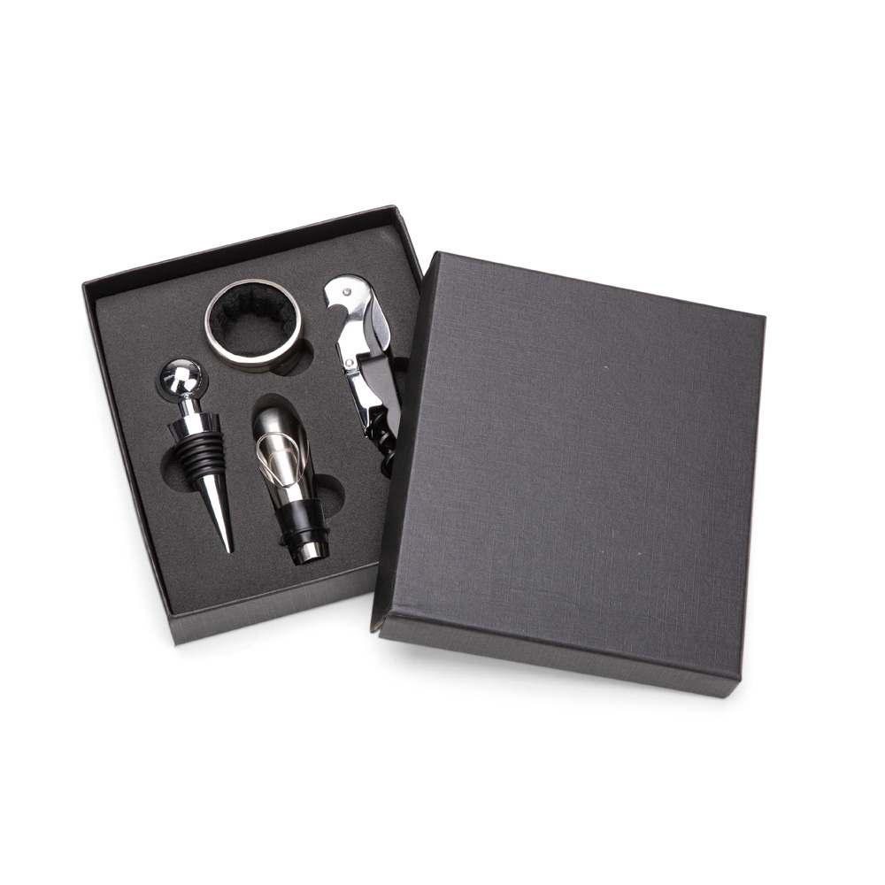 Kit para Vinho 4 Peças com Estojo Cartonado S02191 - Imagem 2