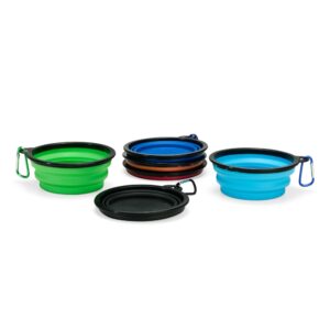 Tigela Pet Retrátil 350ml Silicone com Mosquetão S42190