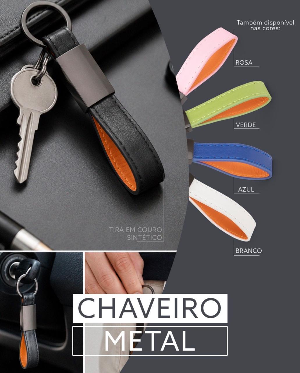 Chaveiro Metal e Couro Sintético S94191 - Imagem 3