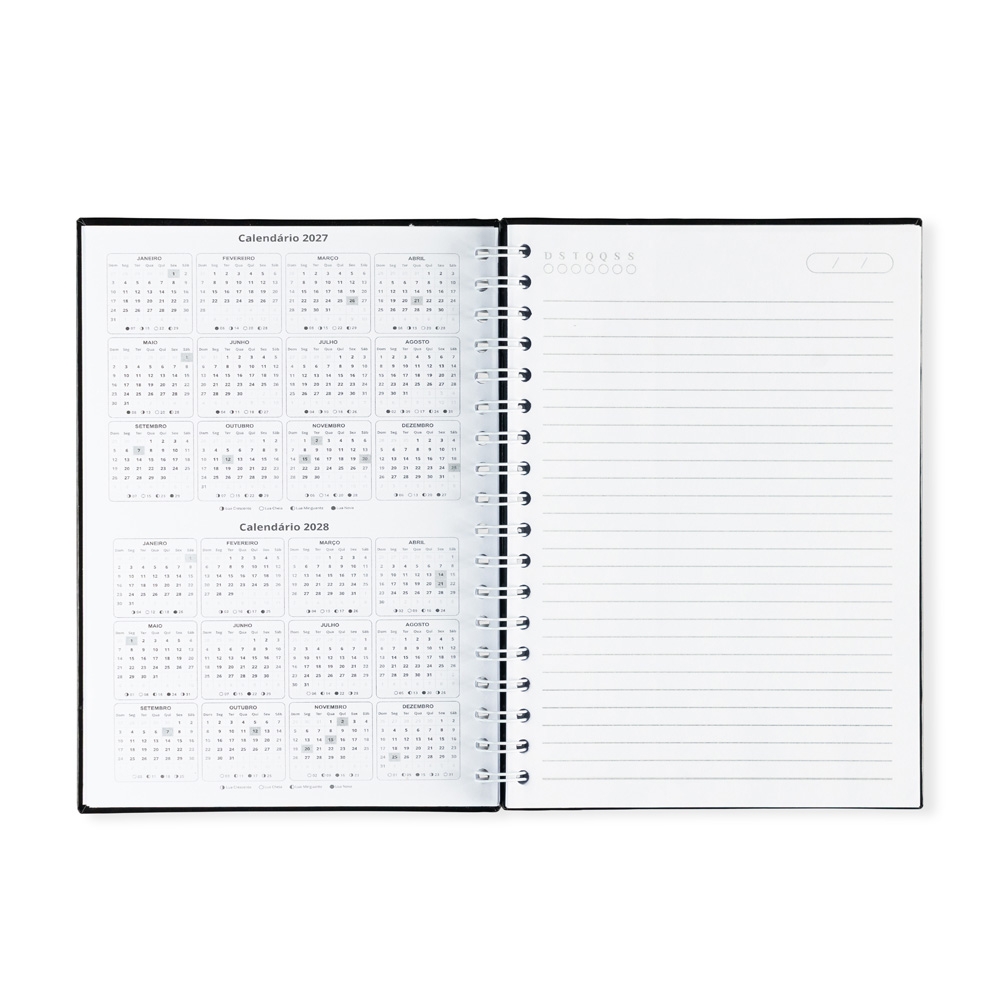 Caderno A5 Wire-O Capa Dura Laminação Fosca e Brilho 96F com Pauta S66451 Sf66451 - Imagem 6