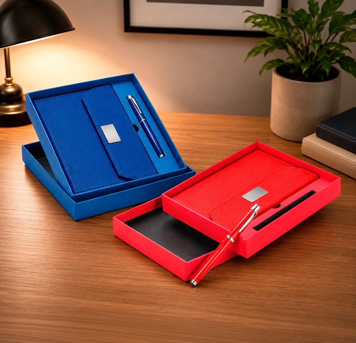 Conjunto Executivo, Caderno Moleskine A5 96f em PU, Fecho Magnético, Plaquinha p-Laser Caneta Metálica Escrita Preta e Esojo p-Presente S15191