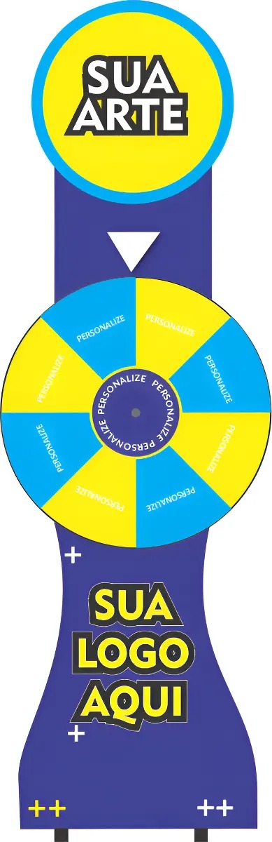 Roleta de Premios da Sorte Tam 1.20m x 40cm e 1.70m x 60cm MDF Sroleta - Imagem 5