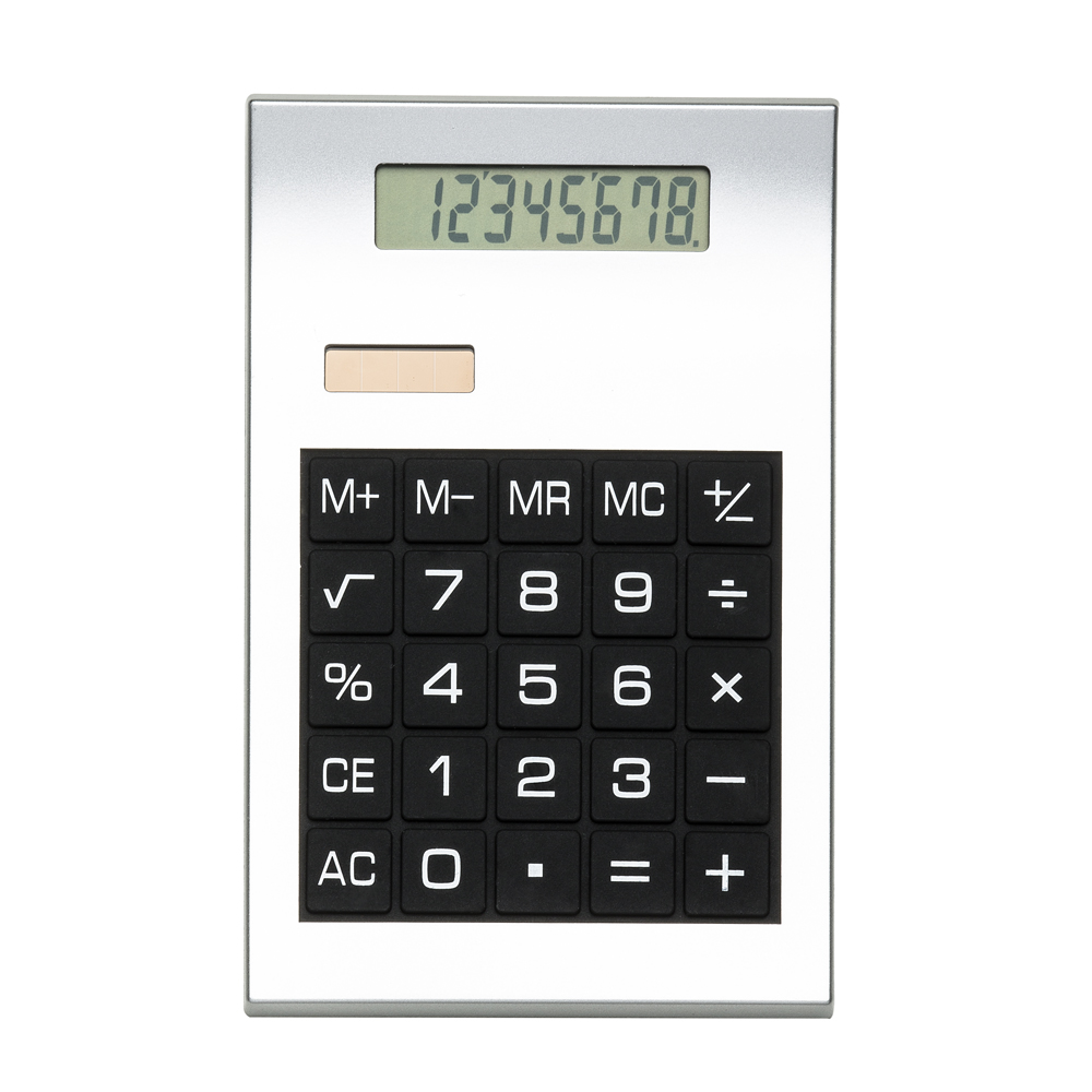 Calculadora Plástica A5 Energia Solar Visor LCD 8 Dígitos S23720 - Imagem 2