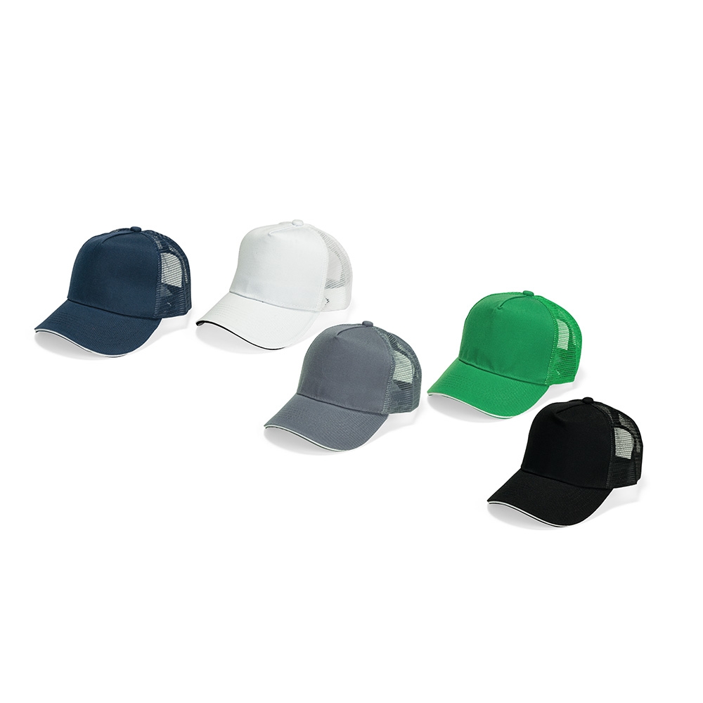 Boné Poliéster com Tela Aba Curva S35390