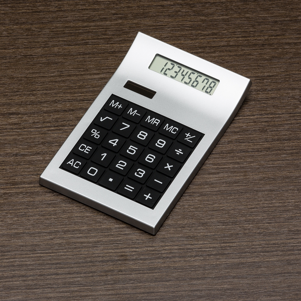 Calculadora Plástica A5 Energia Solar Visor LCD 8 Dígitos S23720