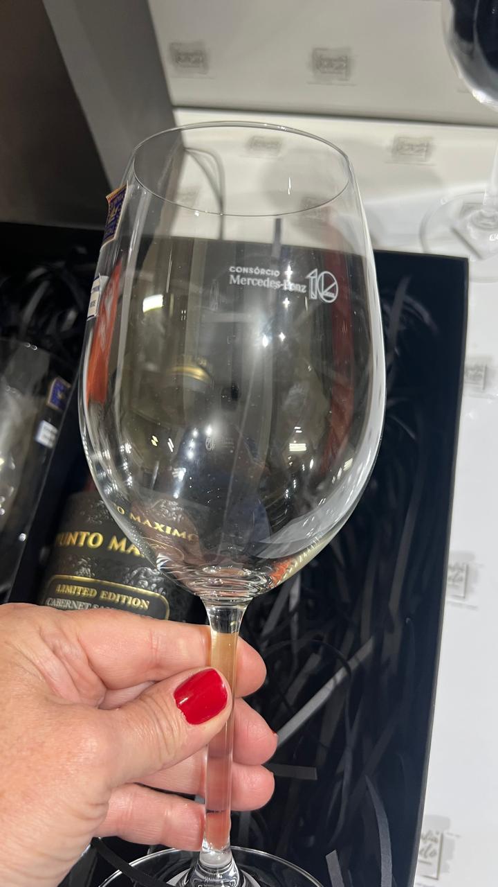 Kit Executivo Premium de Vinho 750ml e Taças de Cristal 580ml Gravadas a Laser com Caixa Cartonada Box Skitvinhopremium - Imagem 5