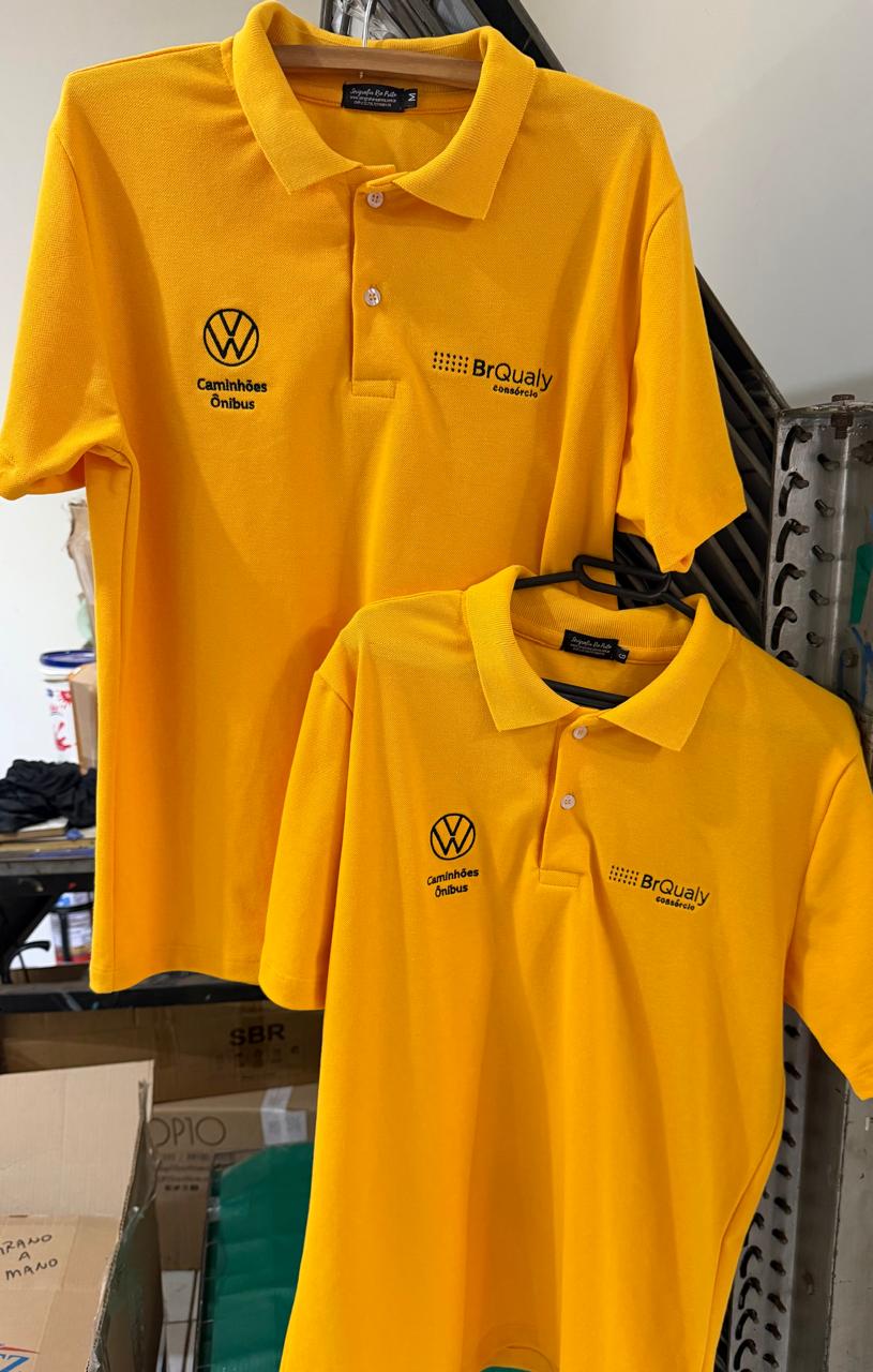 Camiseta Gola Polo Malha Piquet em Algodão e Poliviscose Anti-pilling Bordada Spolo